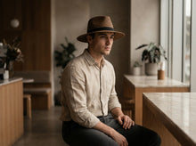 Sterling Monaco Classic™ Straw Fedora Espresso Band