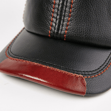 Sterling Otis Leather Cap™ With Adjustable Fit And Contrast Stitching