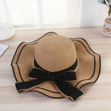 Sterling BowieHat™ Wide Brim Straw Sun Hat Ribbon Detail