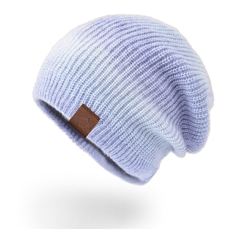Sterling Rainbow Tie-Dye™ Knit Beanie Dome Wool Gradient Color
