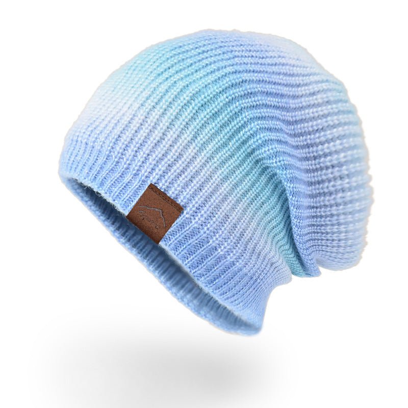 Sterling Rainbow Tie-Dye™ Knit Beanie Dome Wool Gradient Color