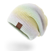 Sterling Rainbow Tie-Dye™ Knit Beanie Dome Wool Gradient Color