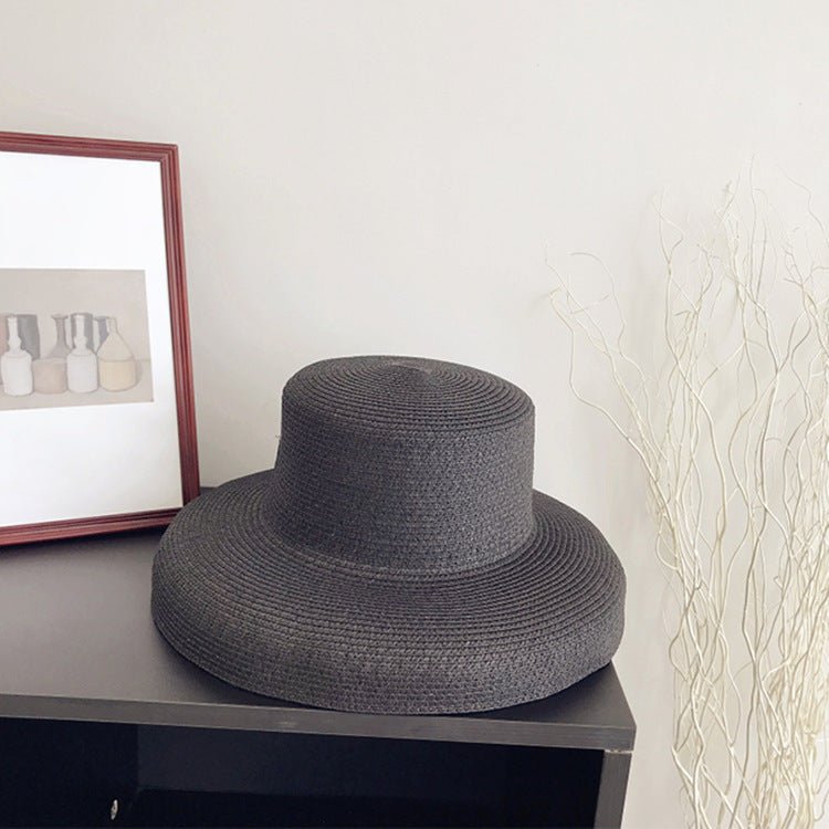 Sterling Retro Straw Hat™ Wide Brim Paper Straw Round Crown