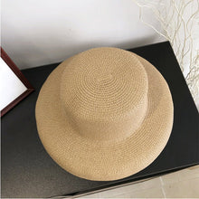 Sterling Retro Straw Hat™ Wide Brim Paper Straw Round Crown