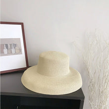 Sterling Retro Straw Hat™ Wide Brim Paper Straw Round Crown