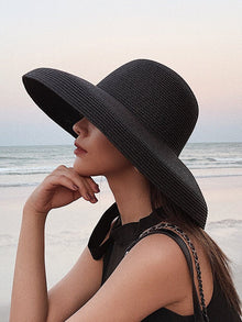 Sterling Retro Straw Hat™ Wide Brim Paper Straw Round Crown
