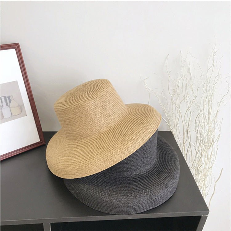 Sterling Retro Straw Hat™ Wide Brim Paper Straw Round Crown
