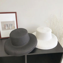 Sterling Retro Straw Hat™ Wide Brim Paper Straw Round Crown