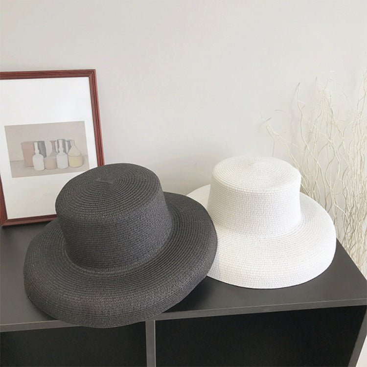 Sterling Retro Straw Hat™ Wide Brim Paper Straw Round Crown