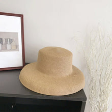 Sterling Retro Straw Hat™ Wide Brim Paper Straw Round Crown