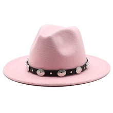Sterling Retro Top™ Hat With Metal Belt Jazz Hat Fedoras Hat