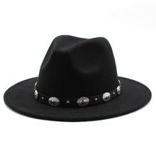 Sterling Retro Top™ Hat With Metal Belt Jazz Hat Fedoras Hat