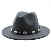 Sterling Retro Top™ Hat With Metal Belt Jazz Hat Fedoras Hat