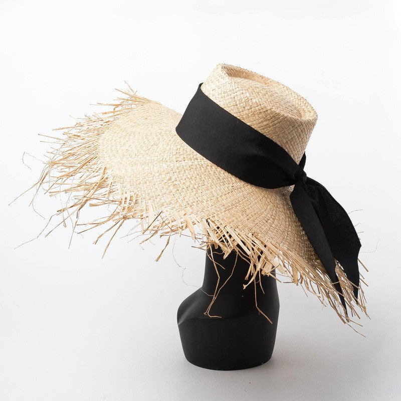 Sterling Ring Flat™ Straw Sun Hat With Sculpted Ring Accent