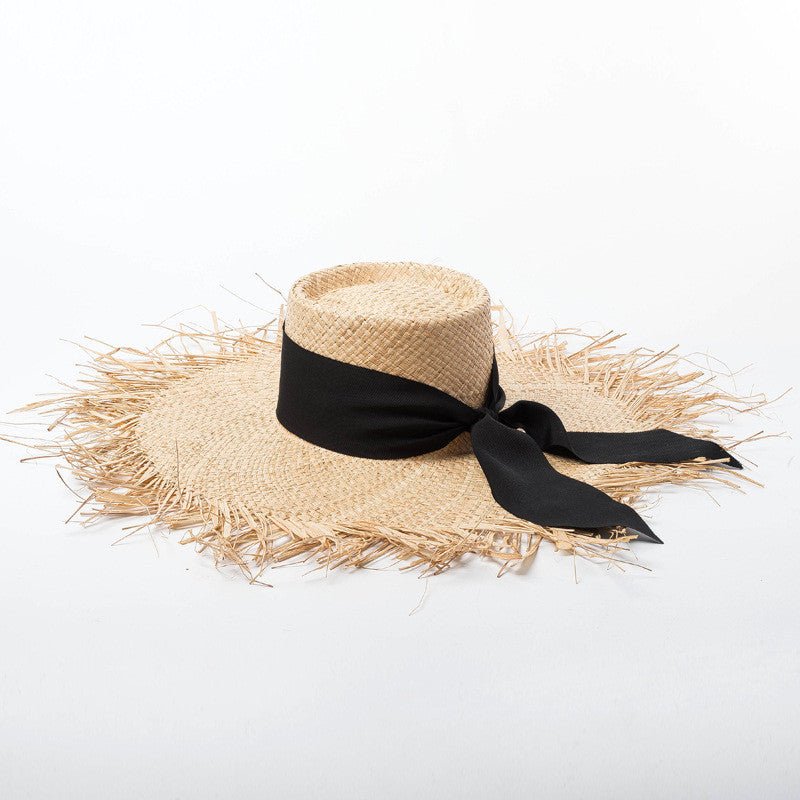 Sterling Ring Flat™ Straw Sun Hat With Sculpted Ring Accent