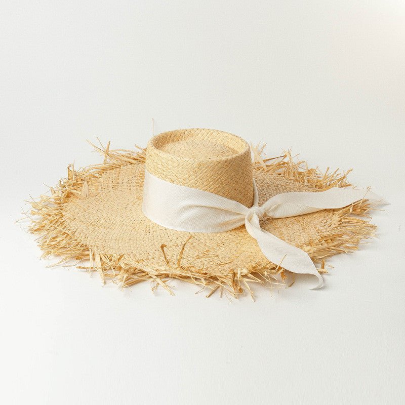 Sterling Ring Flat™ Straw Sun Hat With Sculpted Ring Accent