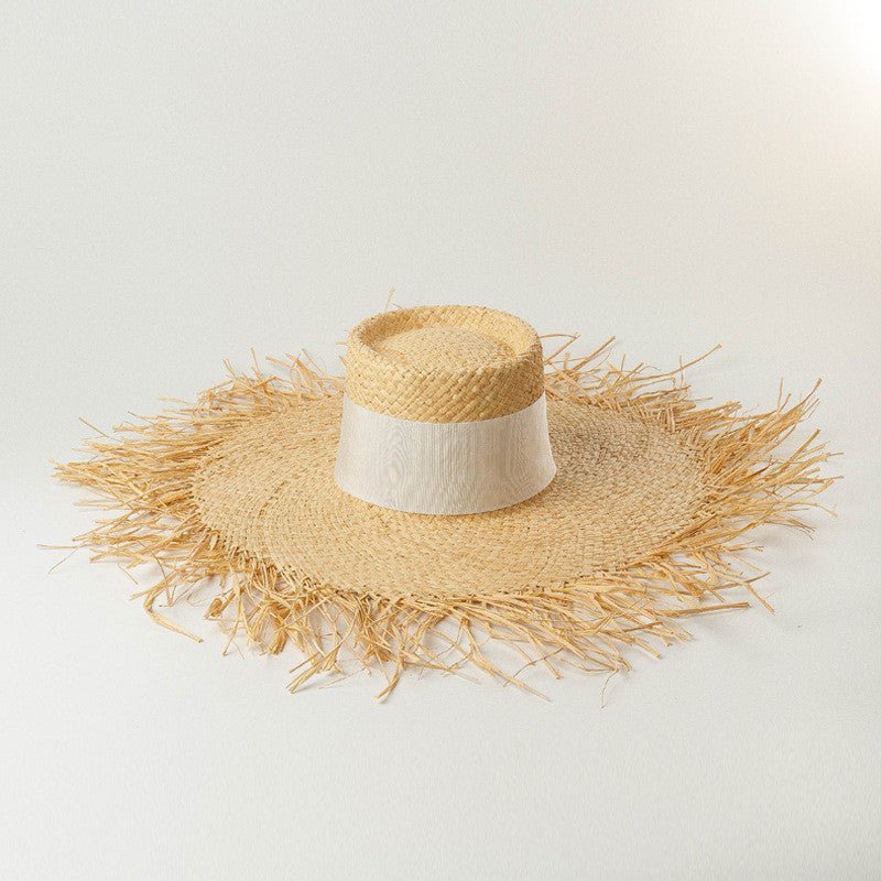 Sterling Ring Flat™ Straw Sun Hat With Sculpted Ring Accent