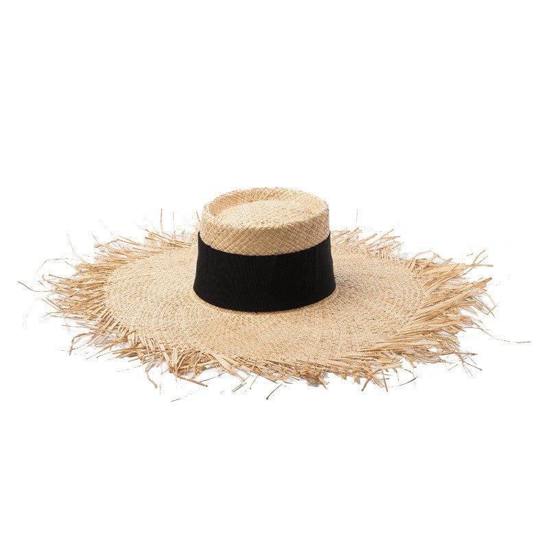 Sterling Ring Flat™ Straw Sun Hat With Sculpted Ring Accent