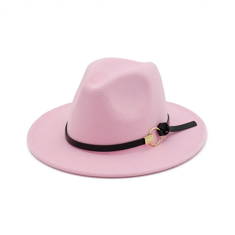 Sterling Simple Belt™ Flat Brim Wide Fabric Fedora Belt Band