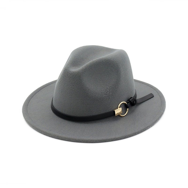 Sterling Simple Belt™ Flat Brim Wide Fabric Fedora Belt Band