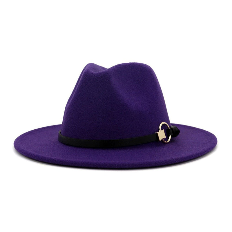 Sterling Simple Belt™ Flat Brim Wide Fabric Fedora Belt Band