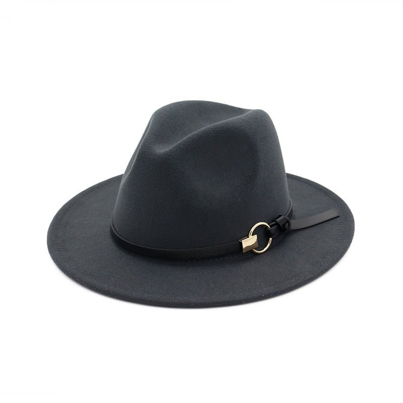 Sterling Simple Belt™ Flat Brim Wide Fabric Fedora Belt Band