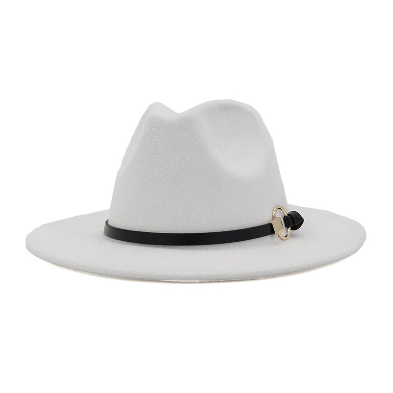 Sterling Simple Belt™ Flat Brim Wide Fabric Fedora Belt Band