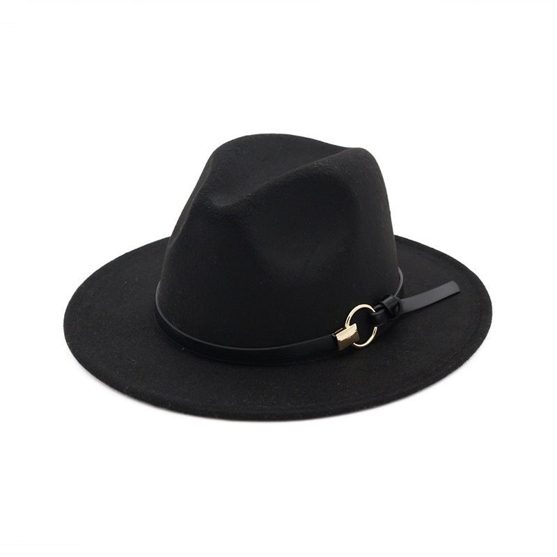 Sterling Simple Belt™ Flat Brim Wide Fabric Fedora Belt Band
