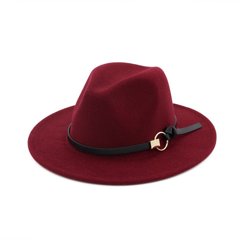 Sterling Simple Belt™ Flat Brim Wide Fabric Fedora Belt Band