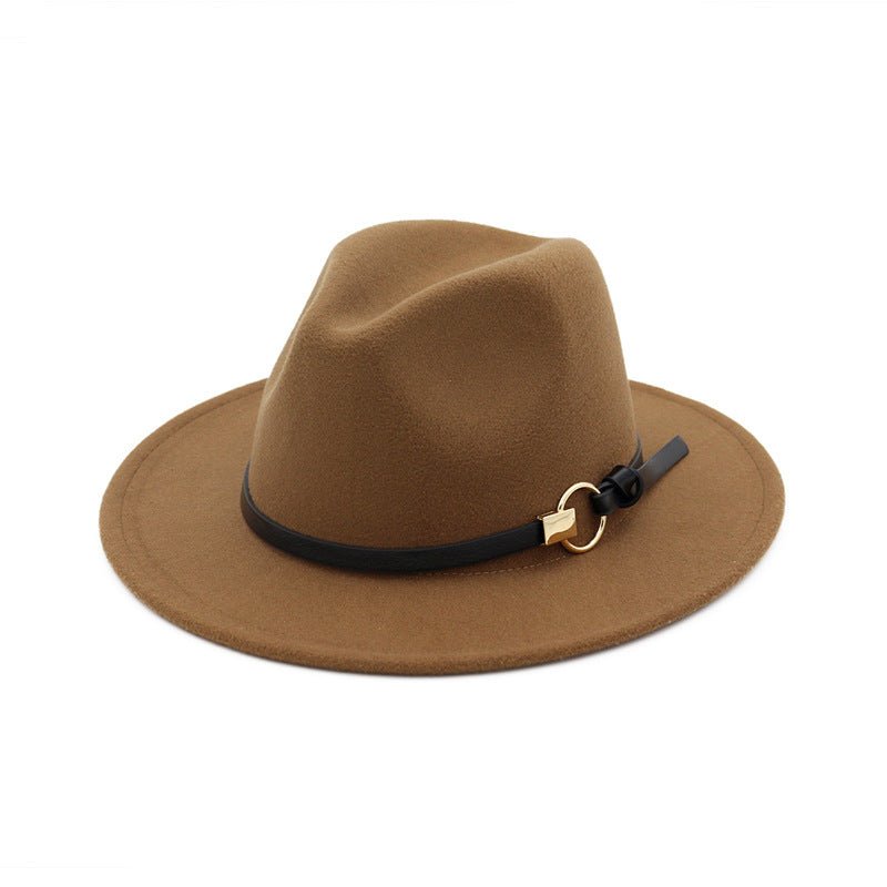 Sterling Simple Belt™ Flat Brim Wide Fabric Fedora Belt Band
