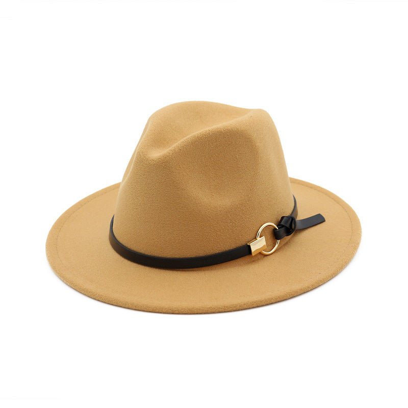 Sterling Simple Belt™ Flat Brim Wide Fabric Fedora Belt Band