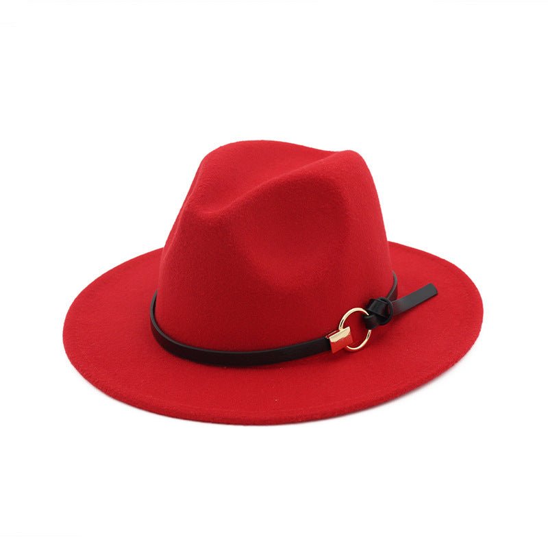 Sterling Simple Belt™ Flat Brim Wide Fabric Fedora Belt Band