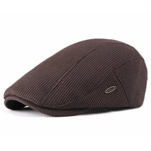 Sterling Houndstooth™ Cheesecutter Flat Wool Cap Curved Brim