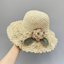 Sterling Elegant Crochet™ Straw Hat with Ruffle Detail Wide Brim