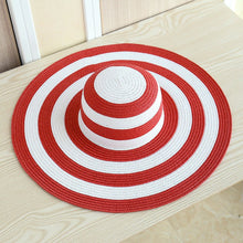 Sterling Striped Straw™ Beach Hat Sun Visor Summer Essential Wide Brim