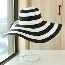 Sterling Striped Straw™ Beach Hat Sun Visor Summer Essential Wide Brim