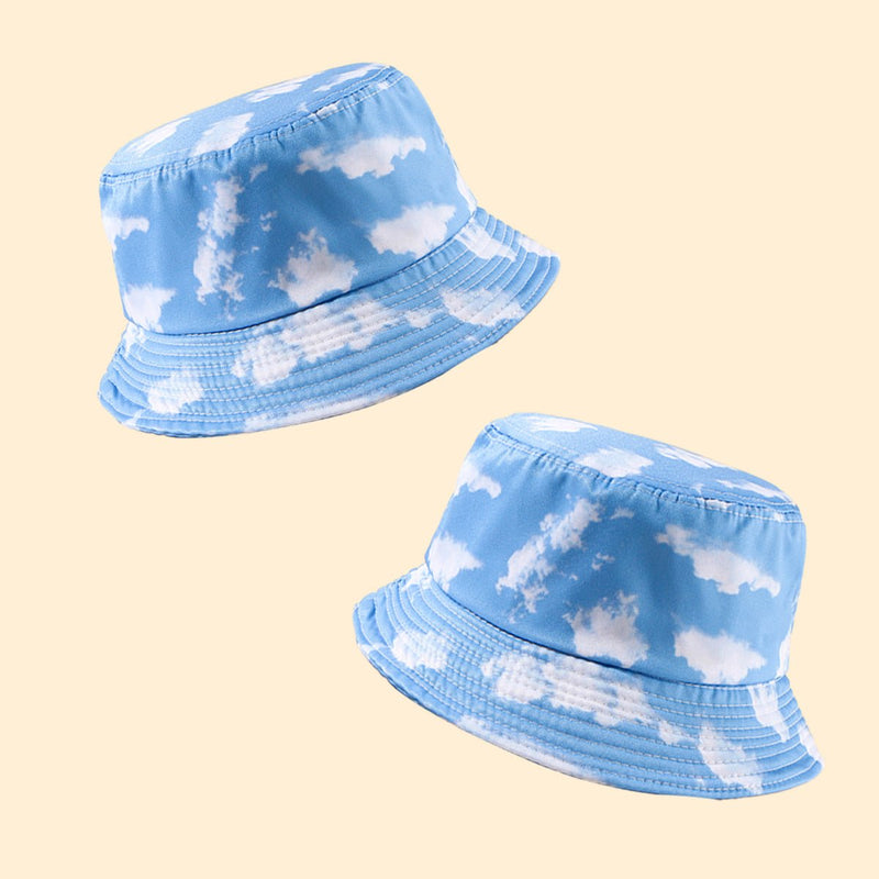 Sterling Tie Dye Cloud™ Pattern Wide Brim Cotton Bucket Hat
