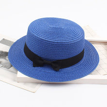Sterling Korean Style™ Straw Bow Hat Elegant Wide Brim Summer Sun Hat
