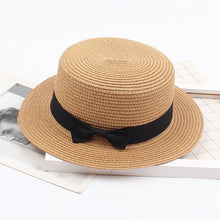 Sterling Korean Style™ Straw Bow Hat Elegant Wide Brim Summer Sun Hat