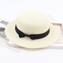Sterling Korean Style™ Straw Bow Hat Elegant Wide Brim Summer Sun Hat