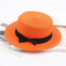 Sterling Korean Style™ Straw Bow Hat Elegant Wide Brim Summer Sun Hat