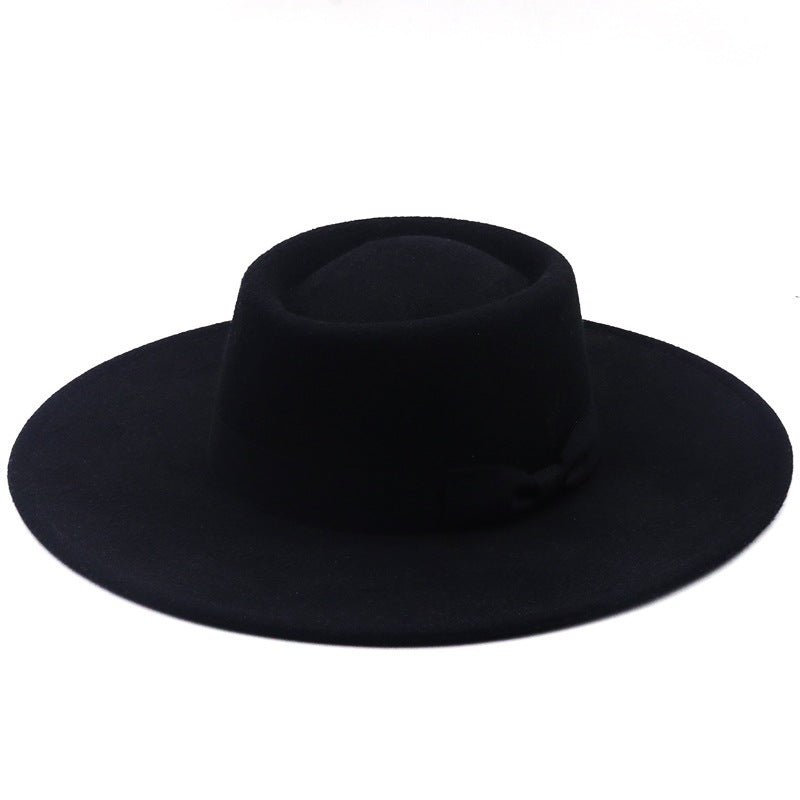 Sterling Top Hat™ Bowler Hat Wide Brim Felt Bow Accent