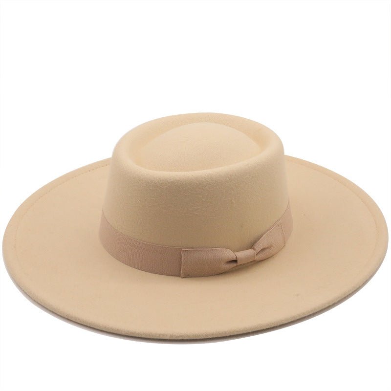 Sterling Top Hat™ Bowler Hat Wide Brim Felt Bow Accent