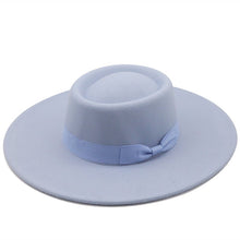 Sterling Top Hat™ Bowler Hat Wide Brim Felt Bow Accent