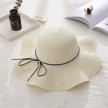 Sterling Wide Brim™ Straw Sun Hat Woven Bow Detail