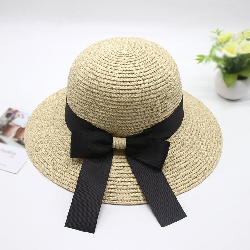 Sterling Wide Brim™ Straw Sun Hat Woven Bow Detail
