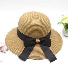 Sterling Wide Brim™ Straw Sun Hat Woven Bow Detail