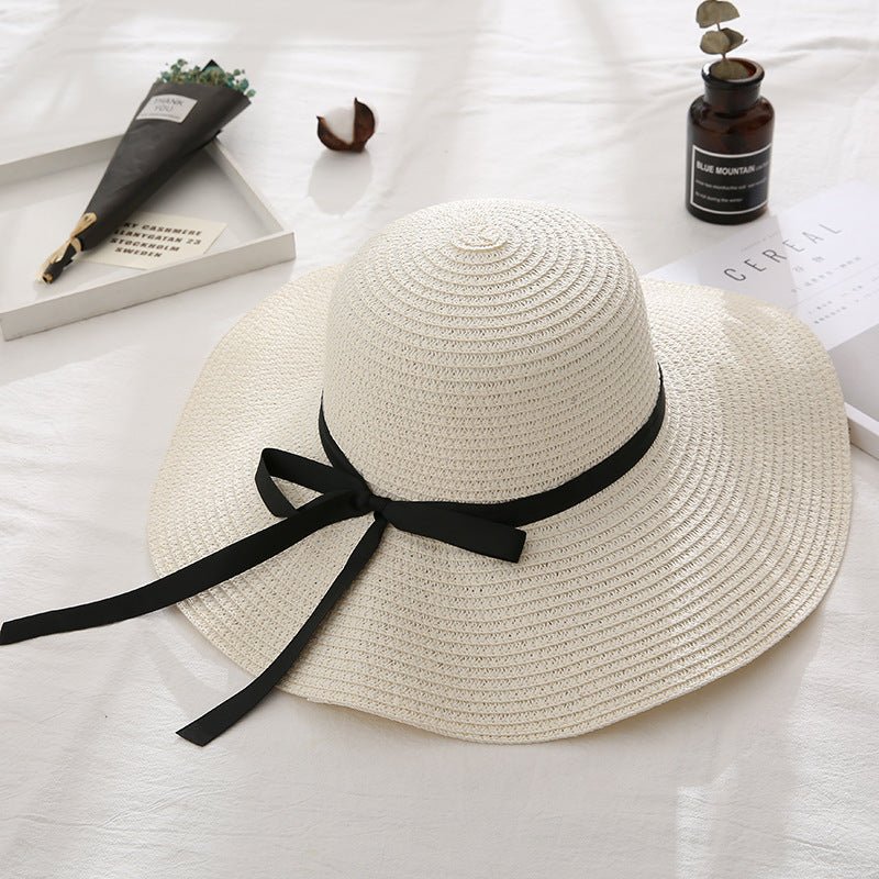 Sterling Wide Brim™ Straw Sun Hat Woven Bow Detail
