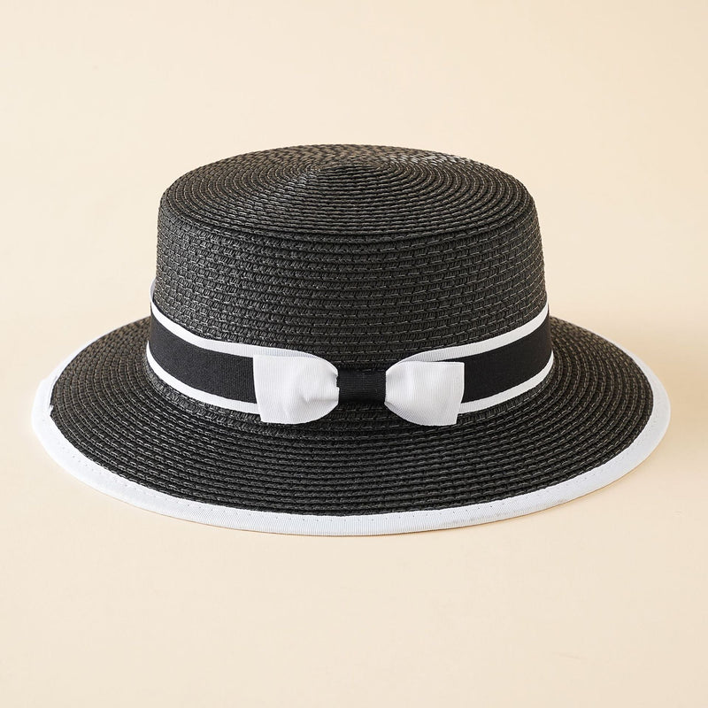 Sterling Women's Sun Protection Bowler Hat™ Straw Bow Detail